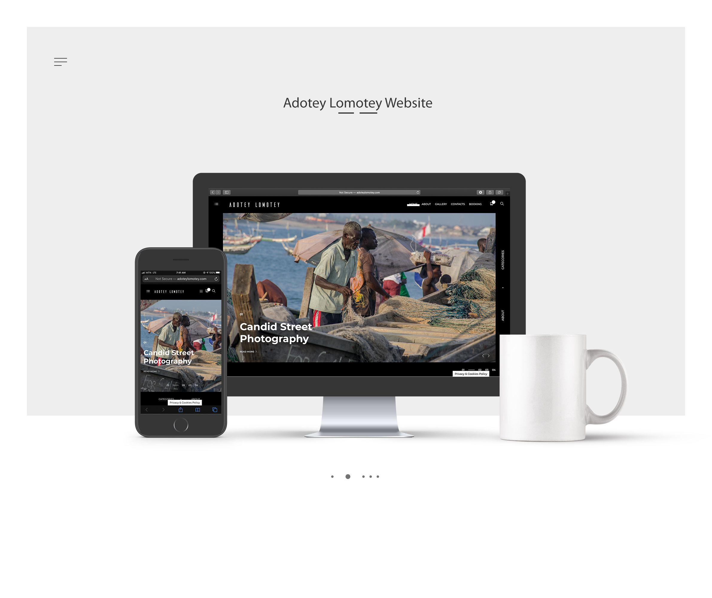 adotey website mockup